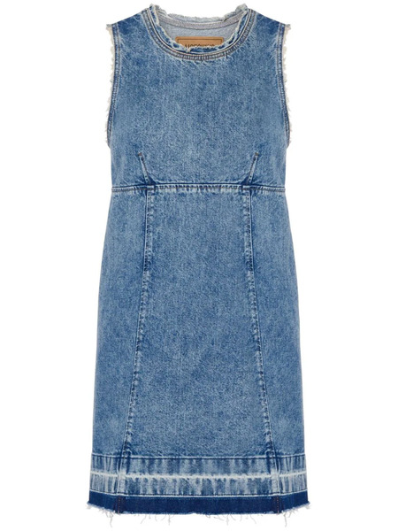  Moschino Jeans Appliquéd Denim Minidress - Blue 