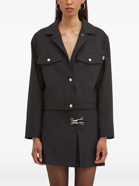  Moschino Jeans Buttoned Pocket Jacket - Black 