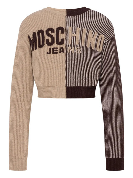  Moschino Jeans Cropped Sweater - Brown 