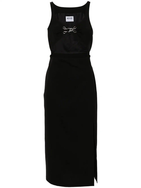 Moschino Jeans Decorative Hook Midi Dress - Black 