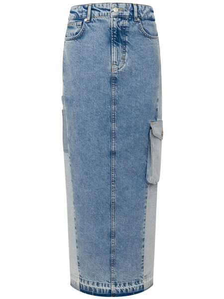  Moschino Jeans Denim Maxi Skirt - Blue 