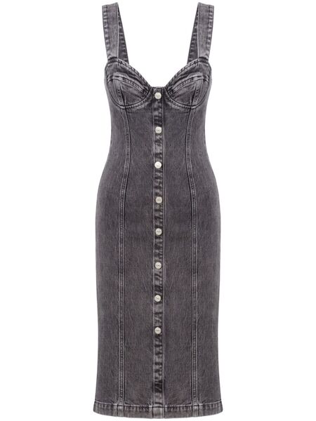  Moschino Jeans Denim Midi Dress - Grey 