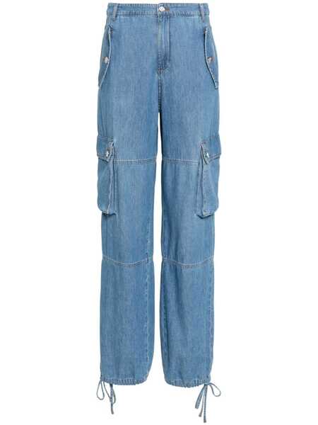  Moschino Jeans Drawstring-hem Cotton Cargo Jeans - Blue 