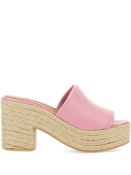  Moschino Jeans Espadrille Platform Sandals - Pink 