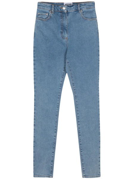 Moschino Jeans Logo-engraved Button Jeans - Blue 