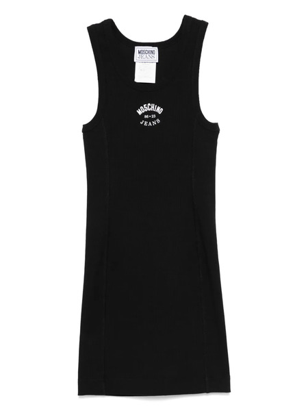  Moschino Jeans Logo-print Mini Dress - Black 
