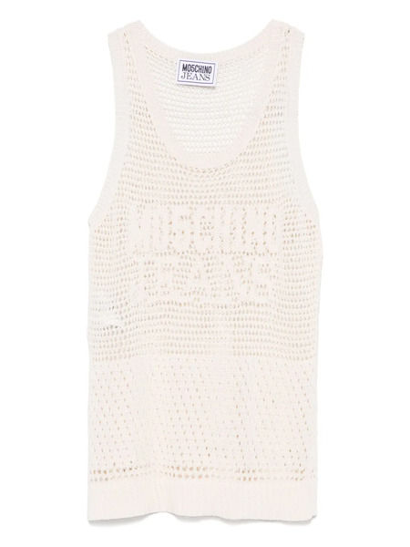  Moschino Jeans Open-knit Top - Neutrals 