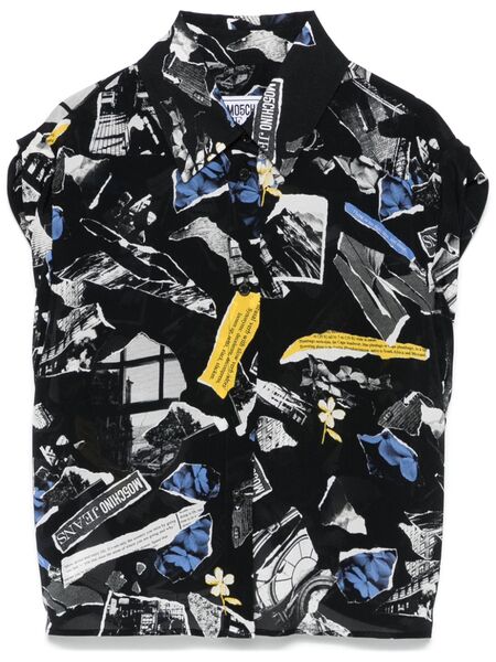  Moschino Jeans Patchwork-print Shirt - Black 