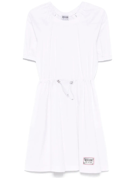  Moschino Jeans Poplin Midi Dress - White 