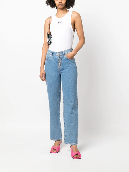  Moschino Jeans Straight-leg Denim Pants - Blue 