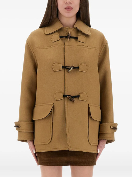 Moschino Jeans Toggle Pocket Coat - Brown 