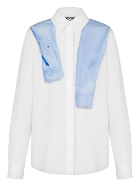  Moschino Jeans Trompe-l'œil Print Shirt - White 