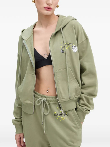  Moschino Jeans Zip-fastening Sweatshirt - Green 