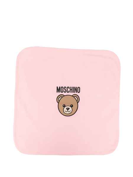  Moschino Kids Bear-motif Blanket - Pink 
