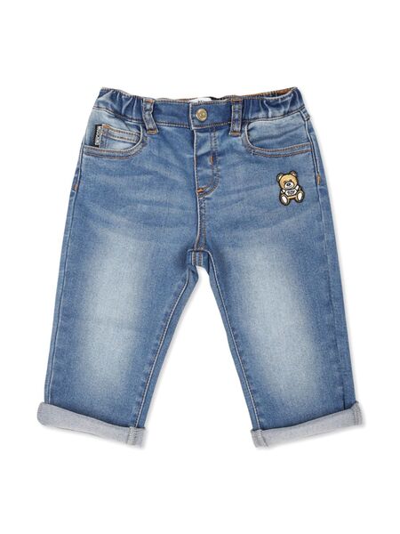  Moschino Kids Bear-patch Jeans - Blue 