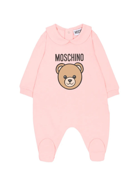  Moschino Kids Bear Round Collar Pajama - Pink 