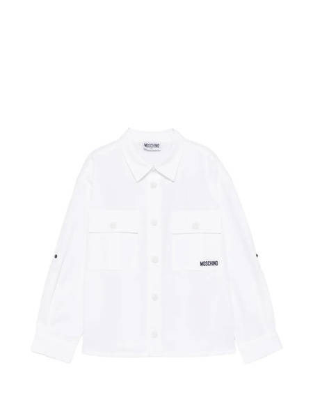  Moschino Kids Buttoned Chest Pocket Shirt - White 