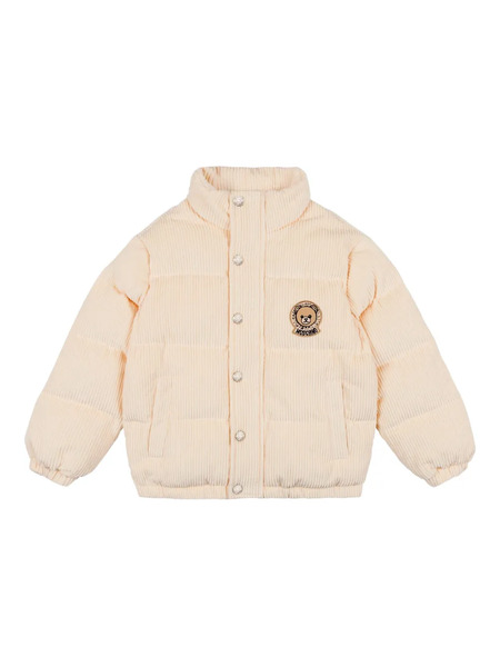  Moschino Kids Corduroy Puffer Jacket - 10123 - Avorio 