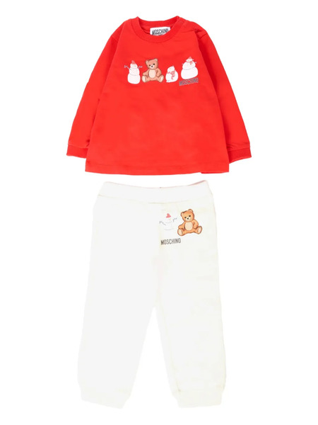  Moschino Kids Elasticated Teddy-snowman Tracksuit - Red 