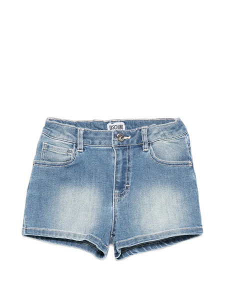  Moschino Kids Floral-embroidered Shorts - Blue 