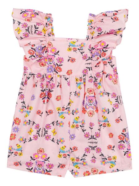  Moschino Kids Floral-print Romper - Pink 