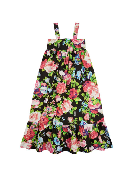  Moschino Kids Floral Strap Dress - Black 
