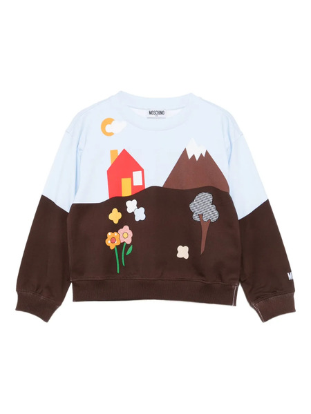  Moschino Kids Graphic-print Sweatshirt - Blue 