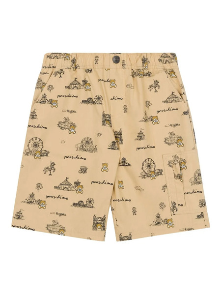  Moschino Kids Illustration-print Shorts - Neutrals 