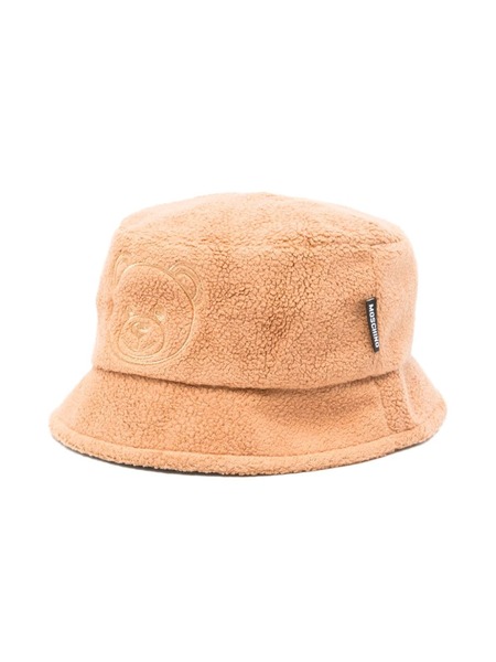  Moschino Kids Leo Teddy Bucket Hat - Brown 