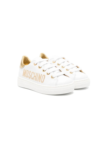  Moschino Kids Logo-embellished Sneakers - White 