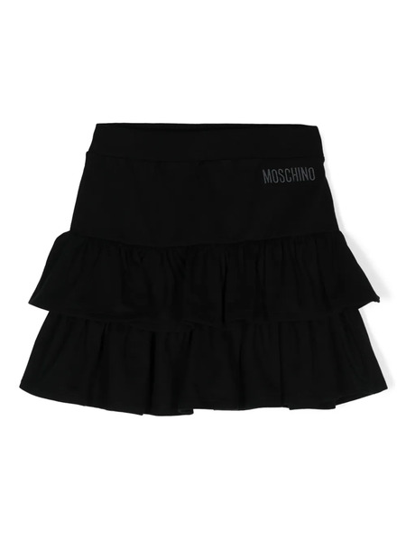  Moschino Kids Logo-embroidered Skirt - Black 