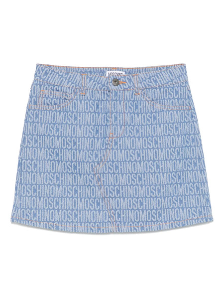  Moschino Kids Logo-jacquard Skirt - Blue 