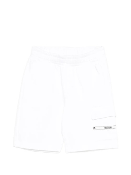  Moschino Kids Logo-patch Cargo Shorts - White 