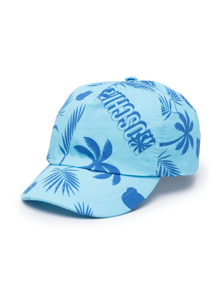  Moschino Kids Logo-print Cap - Blue 