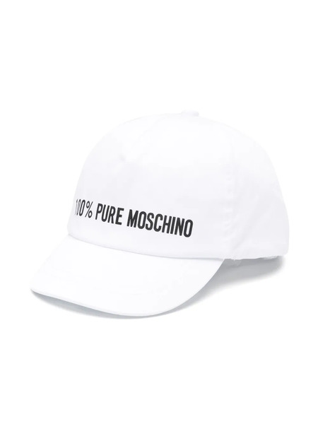 Moschino Kids Logo-print Cotton Cap - White 