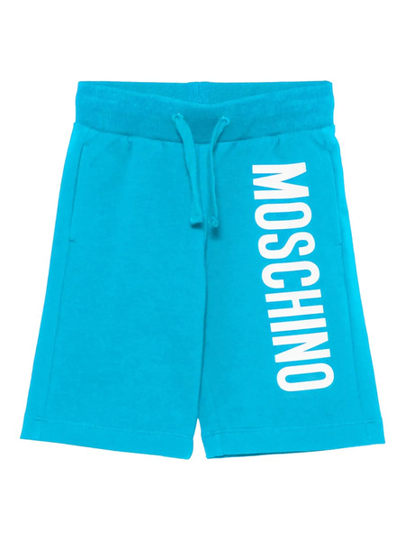  Moschino Kids Logo-print Drawstring Shorts - Blue 