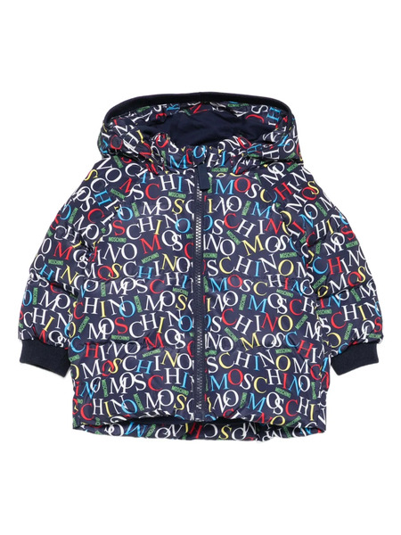  Moschino Kids Logo-print Padded Jacket - Blue 