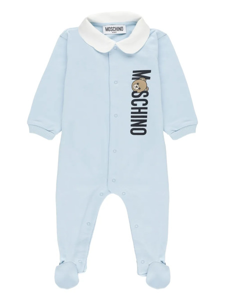  Moschino Kids Logo-print Romper - Blue 