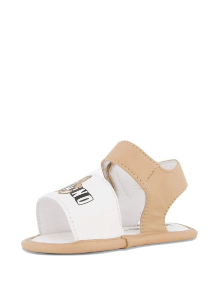  Moschino Kids Logo-print Sandals - Neutrals 