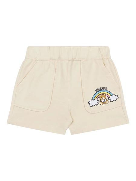  Moschino Kids Logo-print Shorts - Neutrals 