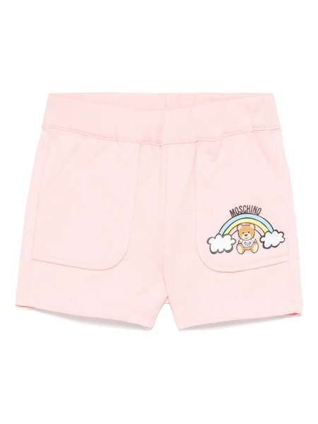  Moschino Kids Logo-print Shorts - Pink 