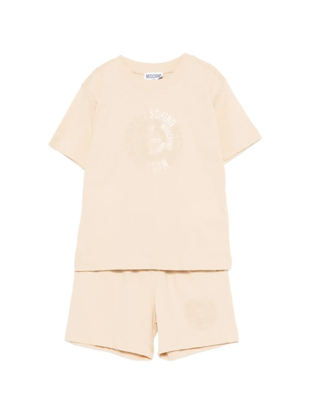  Moschino Kids Logo-print Shorts Set - Neutrals 