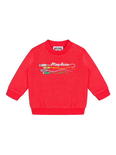  Moschino Kids Logo-print Sweater - Red 