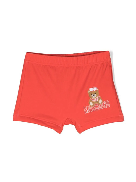  Moschino Kids Logo-print Swim Shorts - Red 