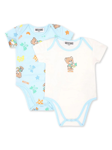  Moschino Kids Multi Print Teddy Bear Bodies Set (set Of Two) - Blue 