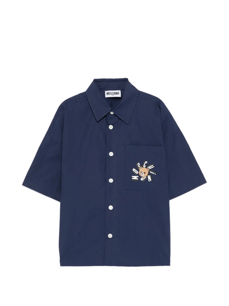  Moschino Kids Patch Pocket Shirt - Blue 