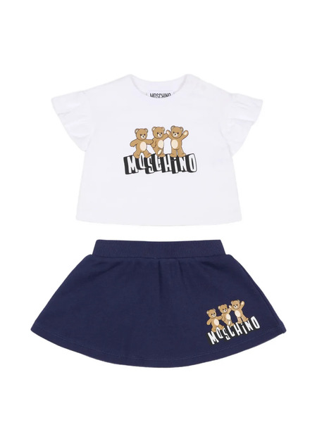  Moschino Kids Ruffled Skirt Set - White 