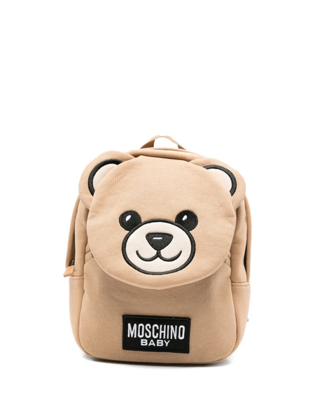  Moschino Kids Teddy Appliqué Backpack - Brown 