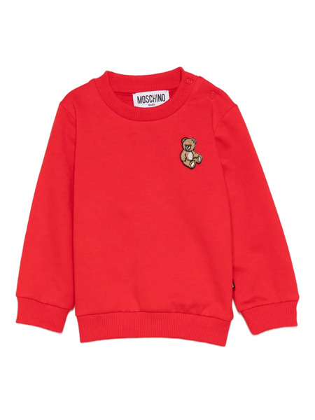  Moschino Kids Teddy-appliqué Sweatshirt - Red 