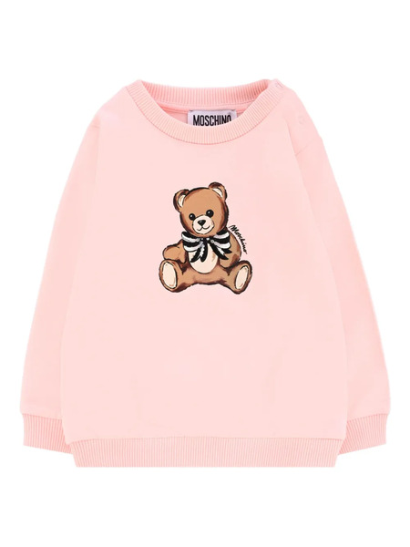  Moschino Kids Teddy Bear-bow Sweatshirt - Pink 